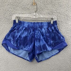 Lululemon Hotty Hot Shorts 2.5" Low Rise Game Day Blue Athletic Gym Women's 8